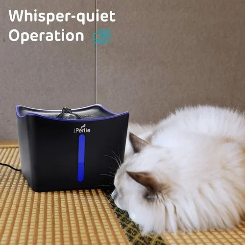 Vista 4 de iPettie Kamino - Fuente de agua para gatos, 101 onzas/3 litros, purificador de agua filtrado ultra silencioso, dispensador automático de agua