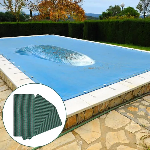 Vista 6 de Kit de parches para cubierta de seguridad para piscina, kit de reparación de cubierta de seguridad para piscina, parche autoadhesivo de malla verde