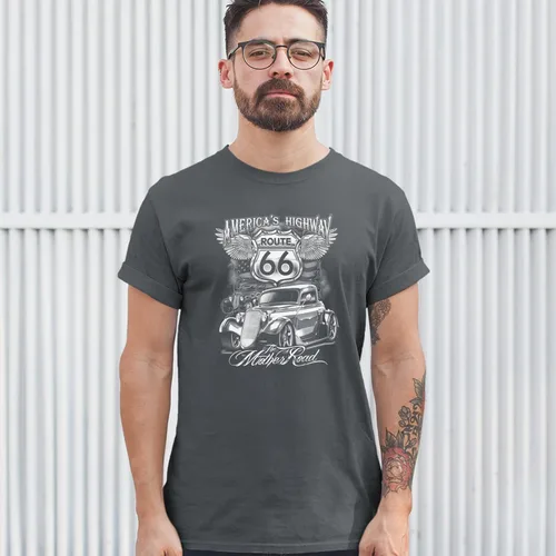 Vista 4 de Route 66 America's Highway T-Shirt The Mother Road Tee Shirt