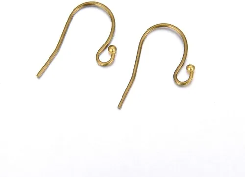 Vista 3 de Adabele 50 ganchos fuertes para pendientes de pez, bronce antiguo, calibre