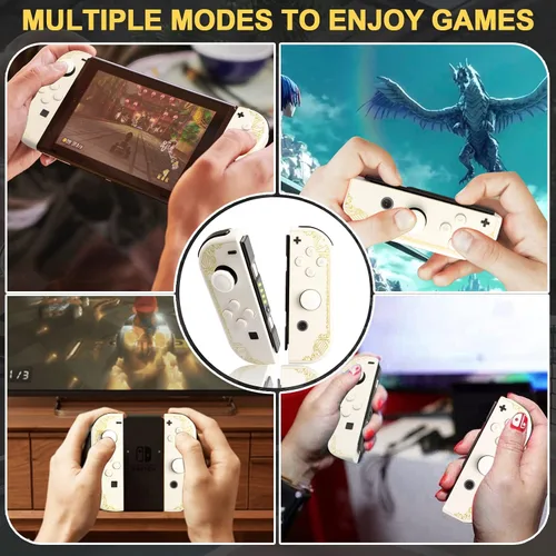 Vista 5 de AUGEX Joy Pads for Switch, Upgraded Switch Joypads for NS Sports Game, LR Wireless Joy Pad Controller for Switch, with Wake-upScreenshot (White)