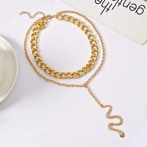 Vista 4 de Long tiantian Bendable Snake Necklace Gothic Jewelry Accessories Snake Jewelry for Women Medusa Dress Costume for Womens Halloween Costumes 2025