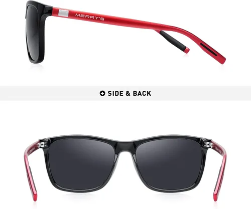 Vista 4 de MERRYS Gafas de sol polarizadas para mujer de aluminio para conducir rectangulares para hombres y mujeres