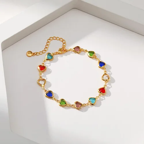 Vista 35 de Delicadas pulseras de oro para mujer, chapado en oro 18, ajustable, mal de ojo, mariposa, cuentas, perla, corazón, turquesa, hecha a mano para mujer