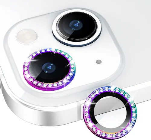 Vista 8 de Protector de lente de cámara para iPhone 15 Pro/iPhone 15 Pro Max, anillo de metal individual, dureza 9H, protector a prueba de arañazos, accesorios