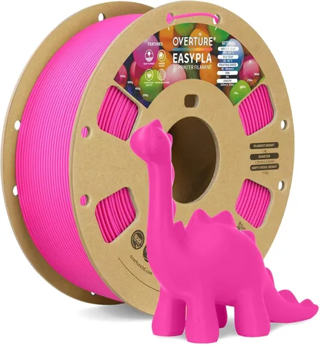 Vista 30 de OVERTURE - Filamento de ácido poliláctico (Easy PLA) para impresora 3D de 1.75 mm, bobina de cartón de 2.2 libras, precisión dimensional +/- 0.02