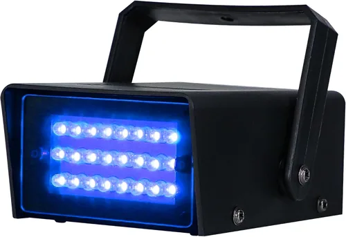 Vista 15 de ENUOLI Mini luz estroboscópica LED de color blanco con 24 LED superbrillantes de control de velocidad variable para clubes de Navidad, efecto