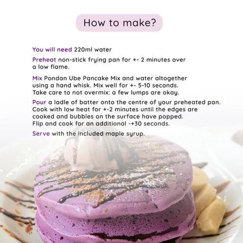 Vista 4 de Pondan - Ube Pancake Mix 8.8oz (jarabe de arce incluido) (paquete de 1)
