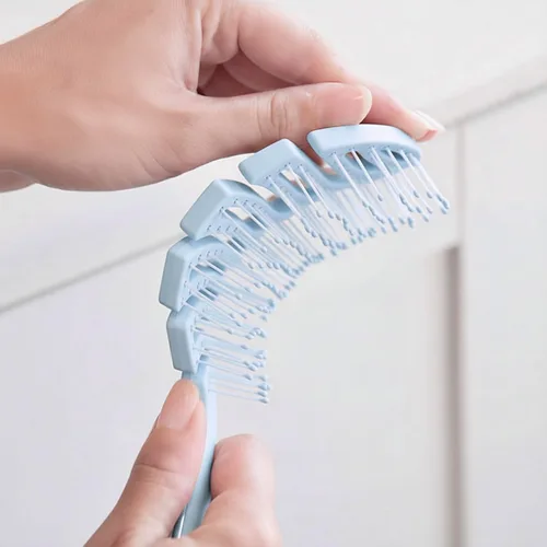 Vista 5 de Cepillo desenredante Flex para el cabello (azul bebé)