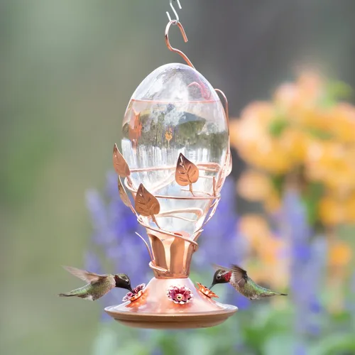 Vista 8 de Perky-Pet 8110H-1 - Comedero de cristal para colibríes para exteriores, capacidad de néctar de 32 onzas