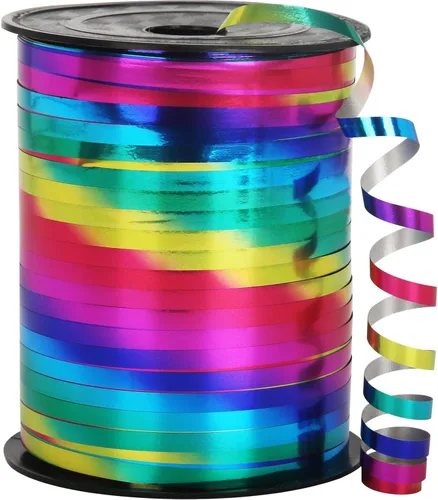 Vista 9 de Cinta Rizadora Negra, 500 Yardas, Metálica Brillante, Láser Fina, Rizada, Perfecta para Envolver Regalos, Globos, Manualidades, Fiestas, Ocasiones