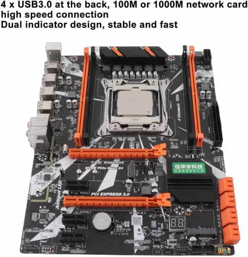 Vista 3 de Dpofirs Placa base X99 CPU Combo, LGA 2011-3 E5 2620 V3 placa base CPU, memoria DDR4 de 4 canales, tarjeta de red Gigabit, interfaz NVME M.2