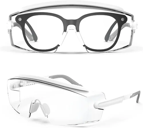 Vista 28 de Gafas de seguridad antivaho Gafas de seguridad sobre gafas protectoras con lentes antiarañazos ajustables