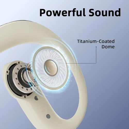 Vista 3 de Auriculares Bluetooth de oreja abierta, inalámbricos, con control táctil, diseño ligero, Bluetooth 6.0, tiempo de reproducción de 20 horas