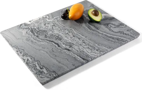 Vista 21 de Koville Tabla de cortar de mármol para cocina, tabla grande de quesos de losa de mármol de 16 x 12 pulgadas, tabla de servir rectangular