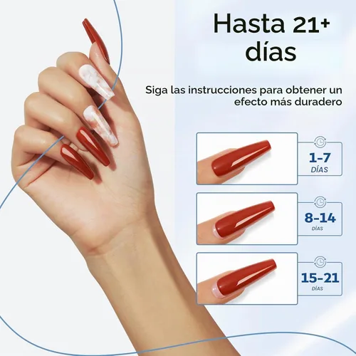 Vista 7 de modelones Pegamento de Uñas de Gel 9 en Uno Gel Base y Capa Superior Sin Limpieza Set de 2 Piezas para Esmalte de Uñas de Gel Adhesivo Extensión