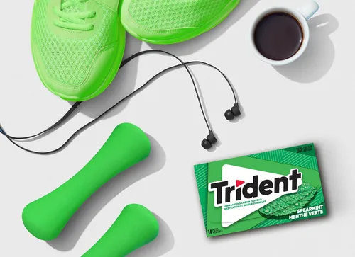 Vista 6 de Trident Trident - Goma de mascar sin azúcar, menta verde, 12