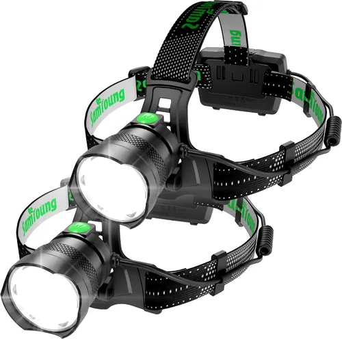 Vista 8 de Linterna frontal de alto lúmen con función de inducción, linterna de cabeza con 7 modos y vida útil de batería de 50h, linterna frontal LED con zoom