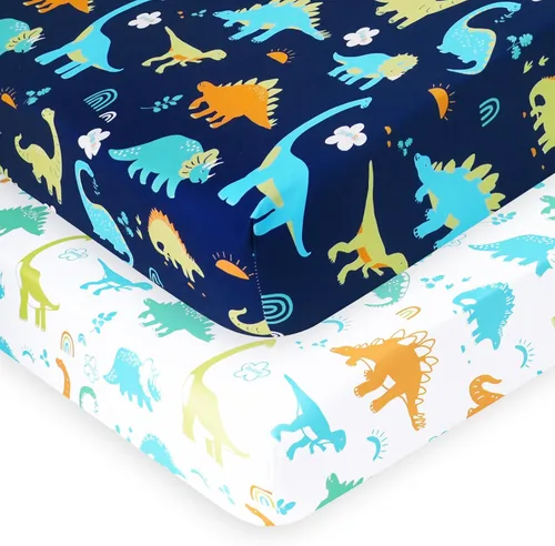 Vista 14 de PHF Juego de sábanas de moisés suave, paquete de 2 sábanas sedosas, cómodas y transpirables para bebés niños y niñas, ajuste universal para la Castle
