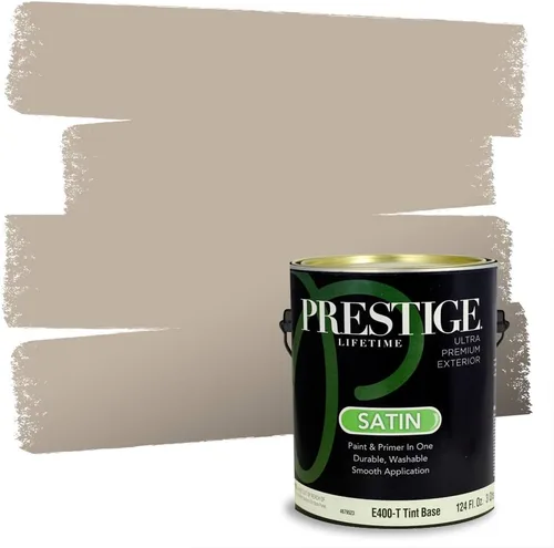 Vista 103 de PRESTIGE Pinturas Pintura Exterior e Imprimación en Uno, 1 Galón, Mate, Combinación Comparable de Sherwin Williams* Black Magic* SW6991-PCM