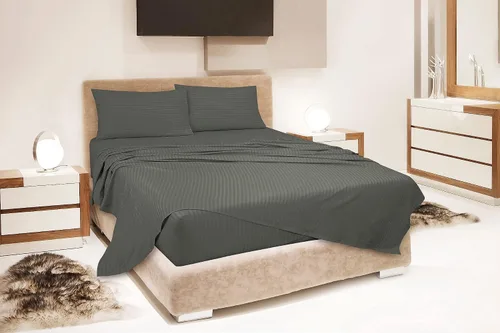 Vista 7 de ROYALE LINENS Juego de sábanas de 3 piezas individual XL, microfibra suave cepillada de 1800, 1 sábana bajera, 1 sábana encimera, 1 funda de Stripe