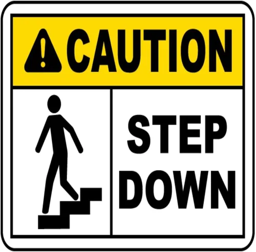 Vista 17 de Caution Watch Your Step 4 Metal Sign - 12 x 12 Inch Funny Tin Sign Retro Wall Decor For Home, Bar, Kitchen, Garage