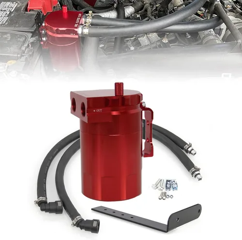 Vista 10 de Ryanstar Depósito Separador de Aceite Oil Catch Can con Filtro Compatible con Ford F150 2.7EB 3.5EB 5.0L Lado del Pasajero 2011-2021, Raptor 3.5L
