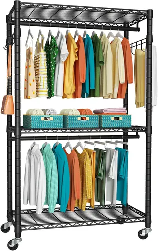 Vista 14 de FUTASSI Armario portátil para servicio pesado, 30 pulgadas de ancho x 14 pulgadas de profundidad x 76 pulgadas de alto, negro, acero al carbono