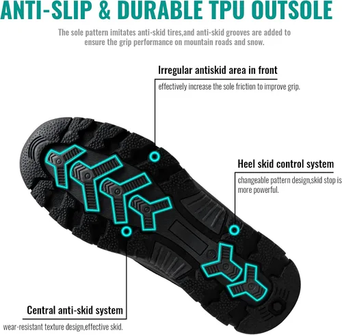 Vista 7 de Jousen Botas de acero con punta para hombre, impermeables, de combate, tácticas, militares, aisladas, botas de trabajo para hombres