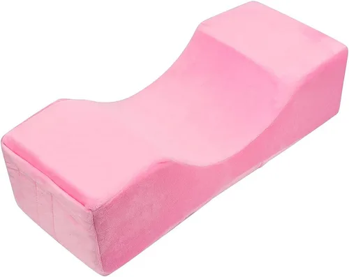 Vista 11 de Almohada de extensión de pestañas de terciopelo, almohada de cuello de espuma viscoelástica para salón de belleza para injerto de pestañas, Negro