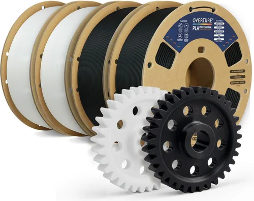 Vista 54 de Overture PLA Plus (PLA+) Filamento de 1/16 pulgadas, dureza mejorada con rollo PLA, con superficie de construcción 3D de 7.87 × 7.87 pulgadas, PLA