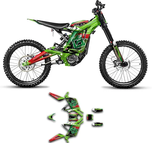 Vista 12 de Kungfu Graphics Kit de calcomanías personalizadas para Surron SUR-RON Segway X160 X260, azul morado, SRX17N088-KO