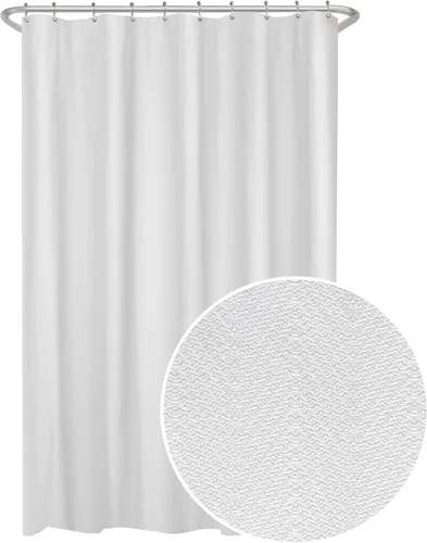 Vista 7 de Zenna Home Los mejores forros o cortinas de ducha impermeables a rayas, 70" x 72" gris (MSC19089)