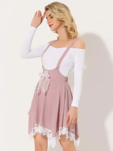 Vista 3 de Allegra K Faldas de tul con dobladillo asimétrico gótico para mujer
