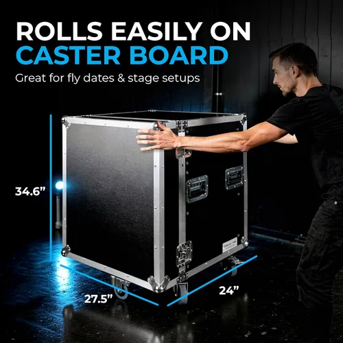 Vista 8 de Universal Flight Utility & Storage Case con cajones y compartimentos y tablero de ruedas bien remachado de alta calidad doble borde lengüeta