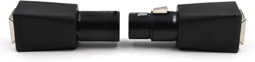Vista 5 de (4 unidades) macho adaptador XLR de 3 pines Conector DMX a RJ45 a Ethernet, negro