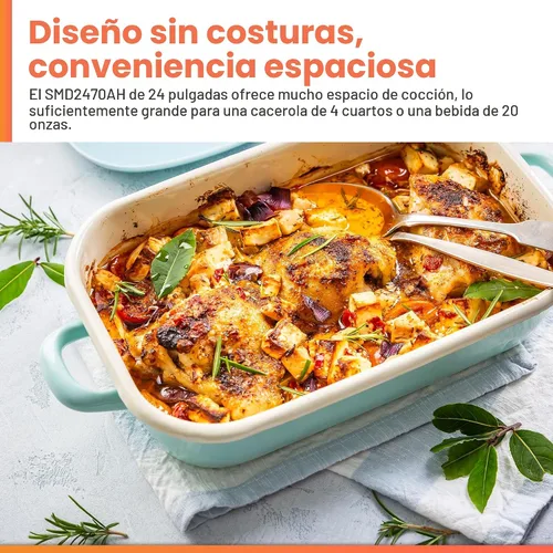 Vista 2 de Sharp, horno microondas SMD2470AS, de 24 pulgadas, 1,2 Cu. Pie de acero inoxidable