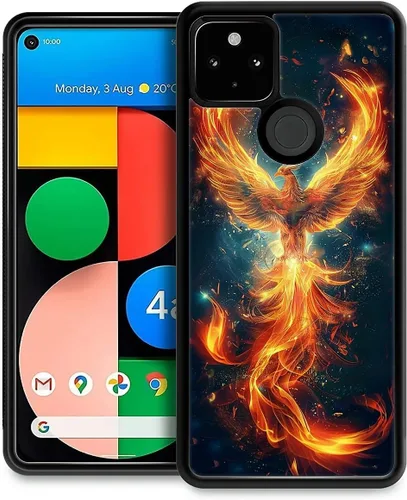 Vista 238 de Compatible con Google Pixel 4A 5G Mobile Case Creative Acrylic Panel trasero Silicona Protección Grip especialmente diseñado para Google Pixel 4A 5G