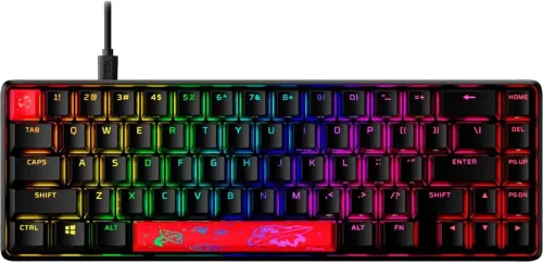 Vista 5 de HyperX Teclado mecánico para juegos 4P5D6AA Alloy Origins 65 (diseño de EE. UU.), paquete con mouse HyperX Pulsefire Haste (negro)
