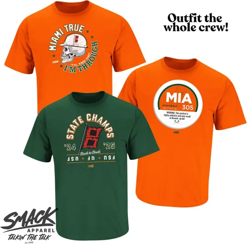 Vista 5 de Miami True Til the Day I'm Through T-Shirt for Miami College Fans (SM-5XL)