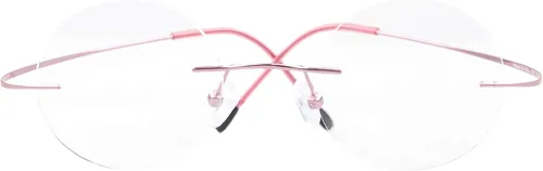 Vista 10 de CessBlu Anteojos de lectura circulares de titanio, lentes de lectura redondos sin montura flexibles para hombres y mujeres