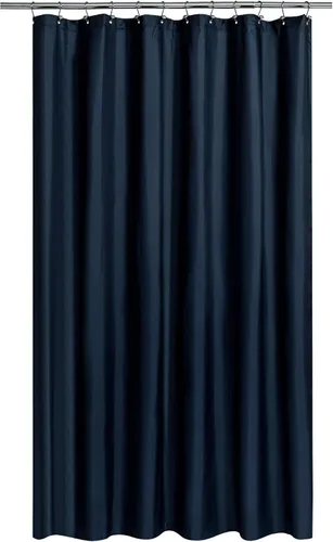Vista 50 de N&Y Home Cortina o forro de tela para ducha, lavable a máquina, estrecho, negro, de 36 x 72 pulgadas Hotel Quality, Bottom Magnets, Washable