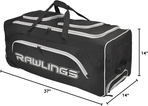 Vista 7 de Rawlings Bolso de receptor con ruedas YADI Modelo Yadier Molina Béisbol/Softbol