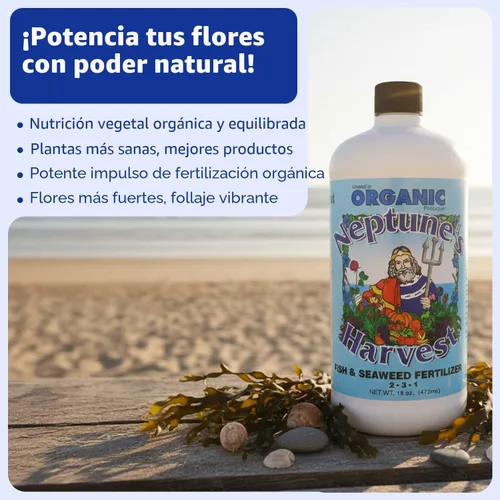Vista 5 de Neptune's Harvest FS118 2-3-1 Fertilizante orgánico para peces y algas.