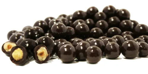 Vista 5 de Its Delish - Avellanas cubiertas de chocolate negro gourmet (1 libra)