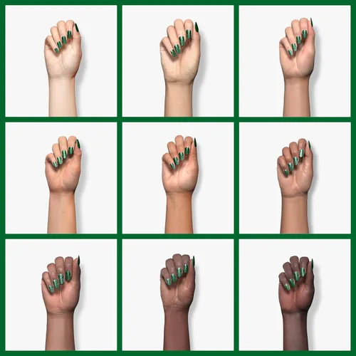 Vista 4 de ILNP Good Fortune - Esmalte de uñas verde esmeralda radiante con brillo