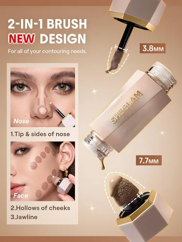 Vista 3 de SHEGLAM Dúo de Contorno Líquido Precision Sculpt-Stone