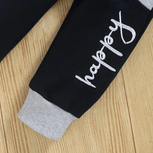 Vista 6 de Ropa de bebé niño para otoño, de manga larga, ropa de invierno, sudadera y pantalones, conjunto de 2 piezas