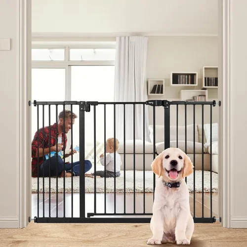 Vista 9 de keny - Puerta de seguridad para perros de 29 a 42.5 pulgadas para escaleras, cierre automático Puerta para mascotas fácil de montar a presión