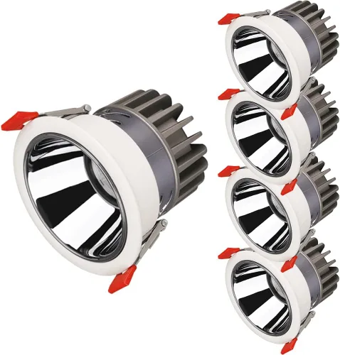 Vista 9 de 1/5/10 piezas de luz LED Downlight de 5 W/7 W/9 W, regulable, mini luz de techo empotrada, ángulo de haz de luz de techo 24 ° profundo